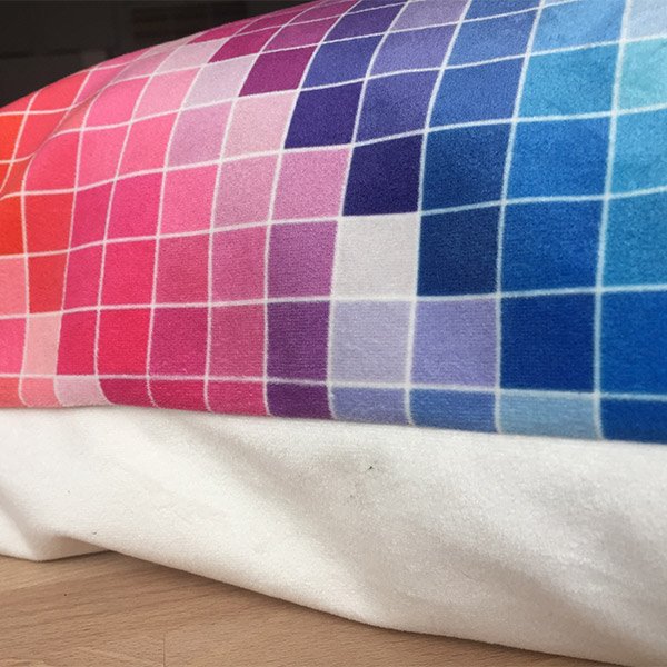 Custom printed velveteen throw pillow