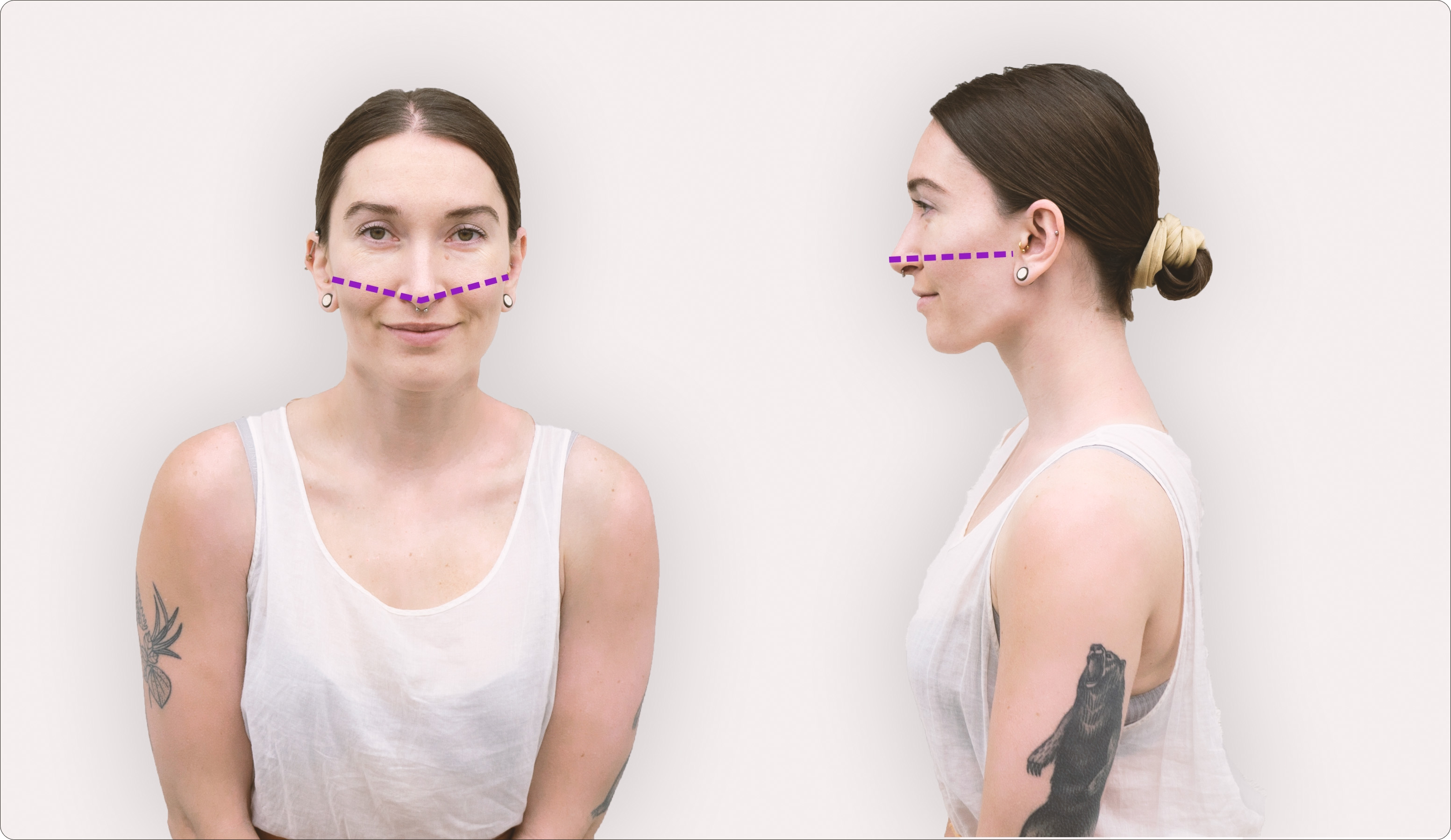 Face covering measurement guide