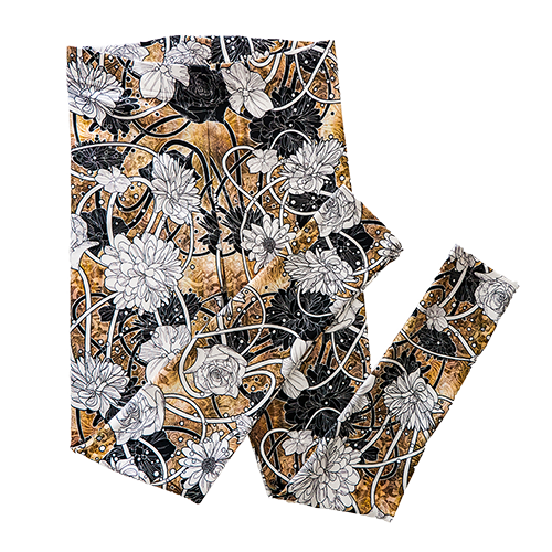 Print on Demand All Over Printed High Waist Capri Leggings For Dropshipping