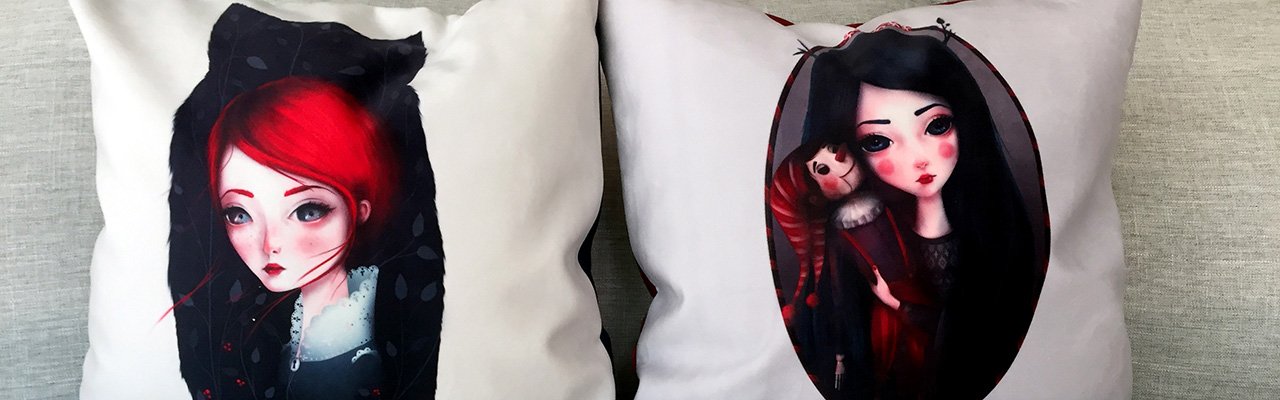 Picture of a custom printed 18" x 18" pillow