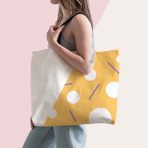 Picture of custom printed Large basic cotton tote