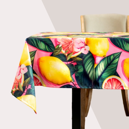 Picture of custom printed Linen-look Tablecloth