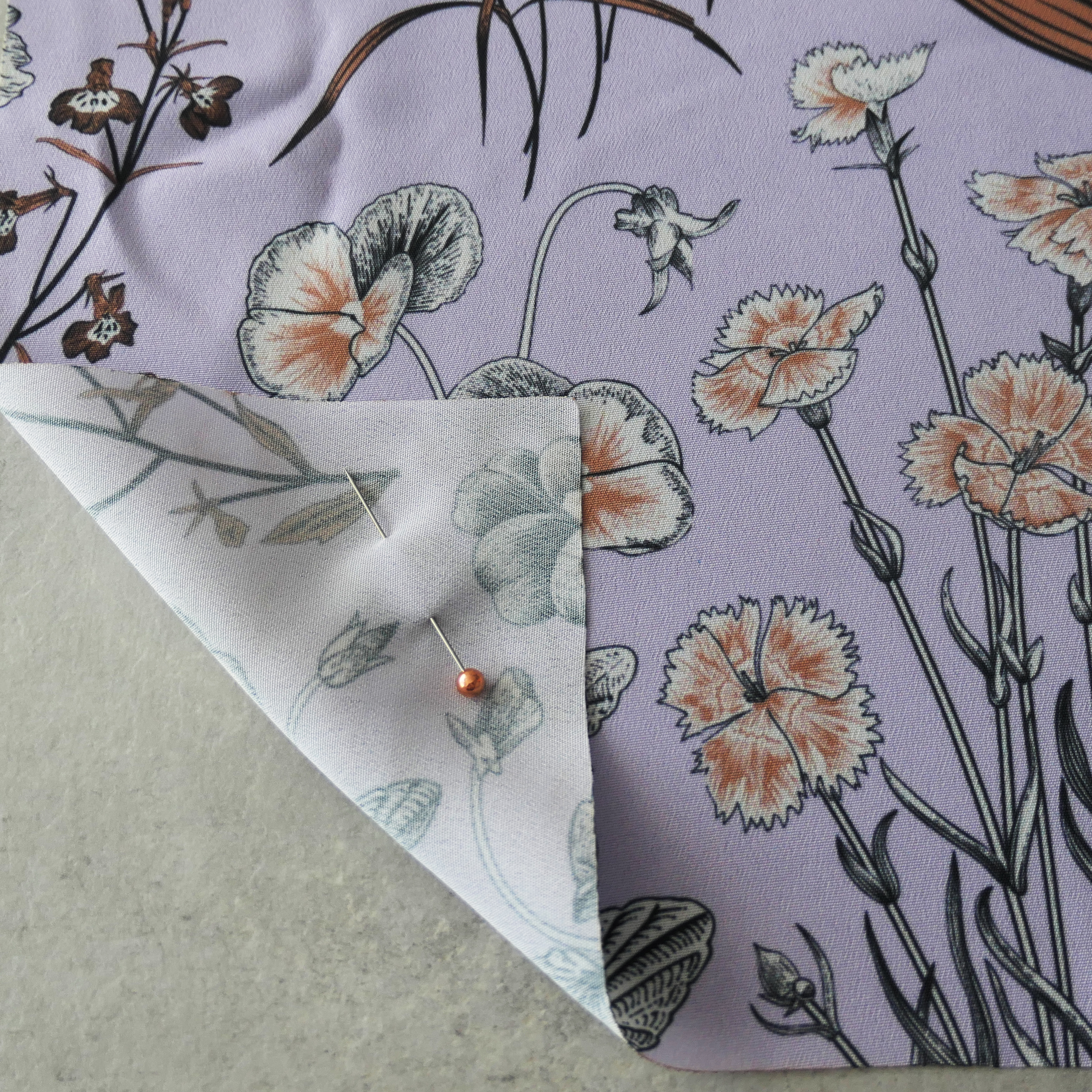 Picture of custom printed Matte crepe fabric