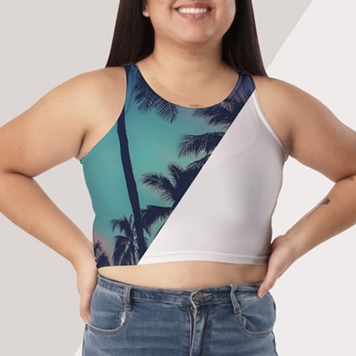 Picture of custom printed Athletic Crop Top