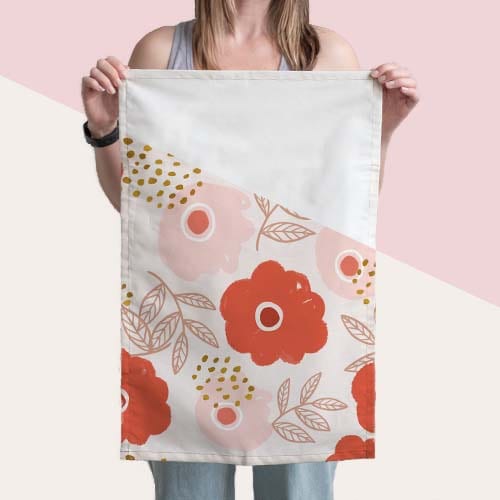 Picture of custom printed Organic Cotton Hemp Tea Towel
