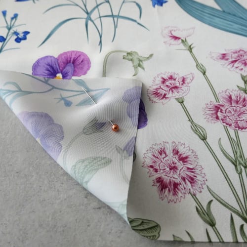 Picture of custom printed Satin Charmeuse Fabric