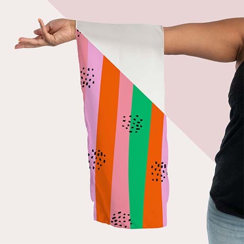 Picture of custom printed Satin Charmeuse Scarf