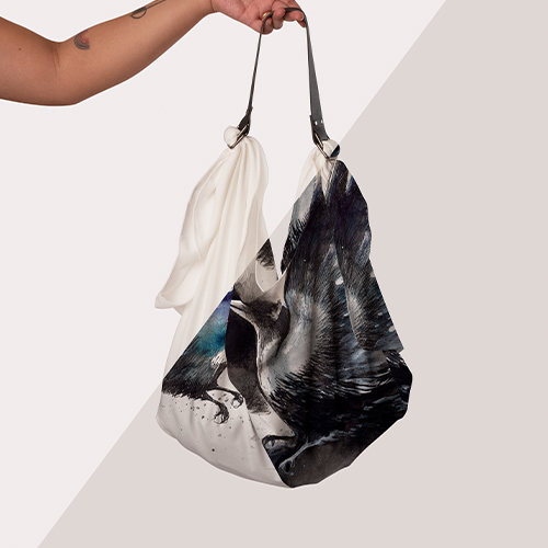 Picture of custom printed Origami tote