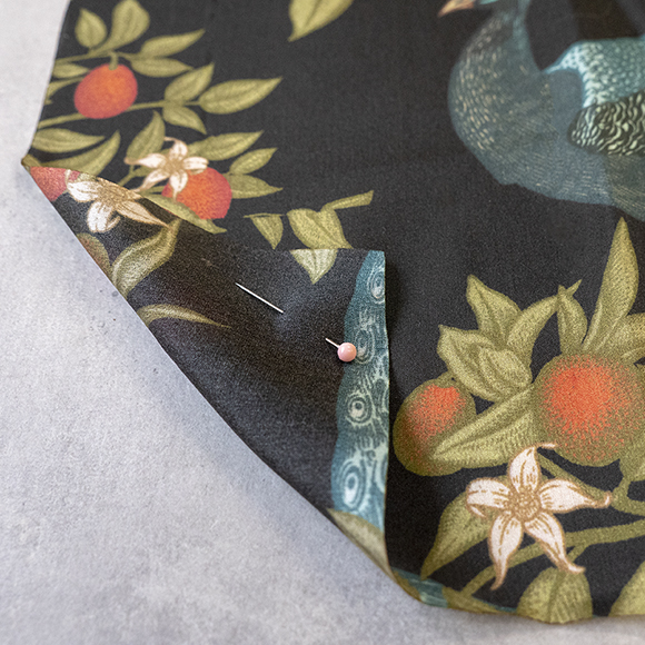Picture of custom printed Silk habotai fabric