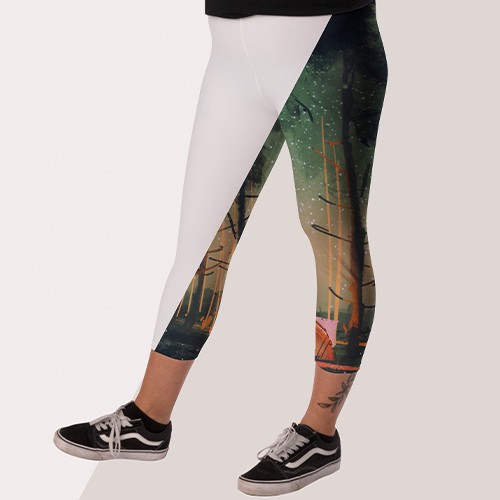 Picture of custom printed Yoga leggings