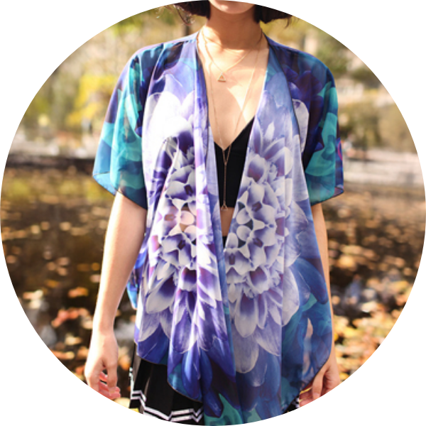 Draped kimono silk habotai photo