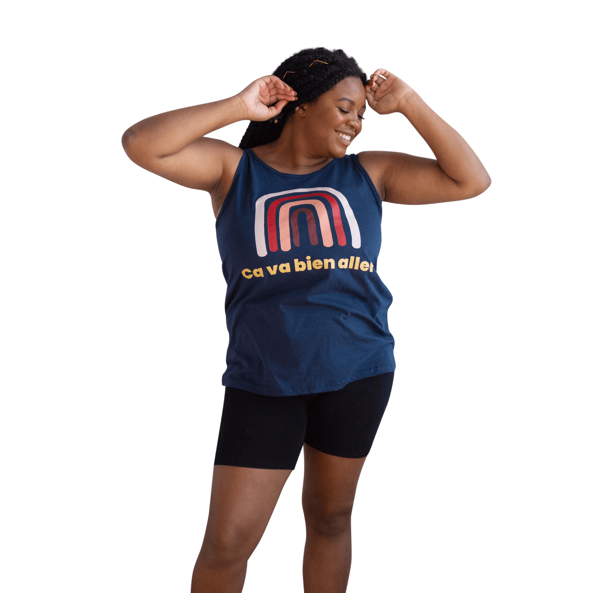 Top view of a Premium unisex tank tops